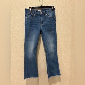 Jcrew 9" BILLIE DEMI BOOT CROP size 27 frayed jeans